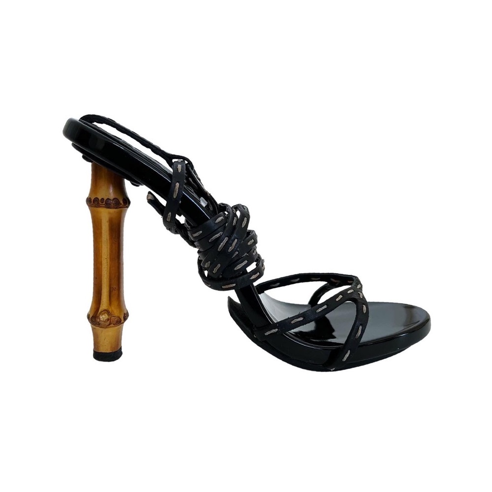 Tom Ford For Gucci Lace-Up Bamboo Heels